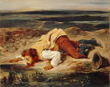 Wounded Brigand (Roman Shepherd), ca 1825. Creator: Delacroix, Eugène (1798-1863).