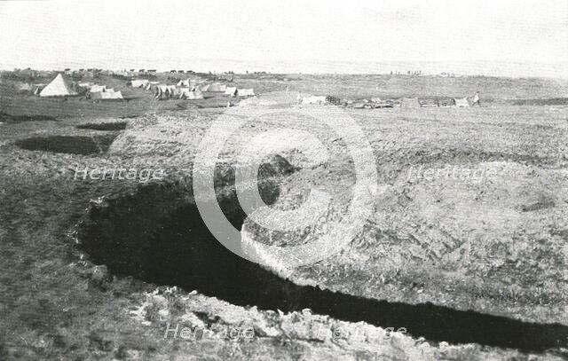 'A Salonique; Une des lignes de tranchees qui, des les premiers jours de janvier... 1916 (1924) Creator: Unknown.