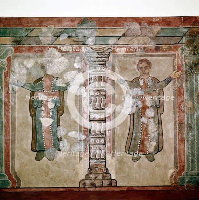 Christian wallpainting, Lullingstone Roman Villa, Kent, c350. Artist: Unknown
