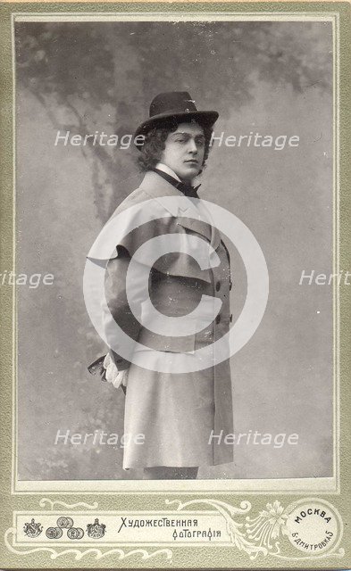 Leonid Sobinov as Lensky in opera Eugene Onegin by Pyotr Tchaikovsky, 1900s.