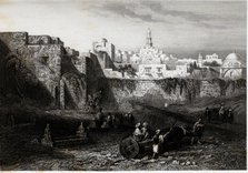 Overview of Jerusalem, engraving, 1840.