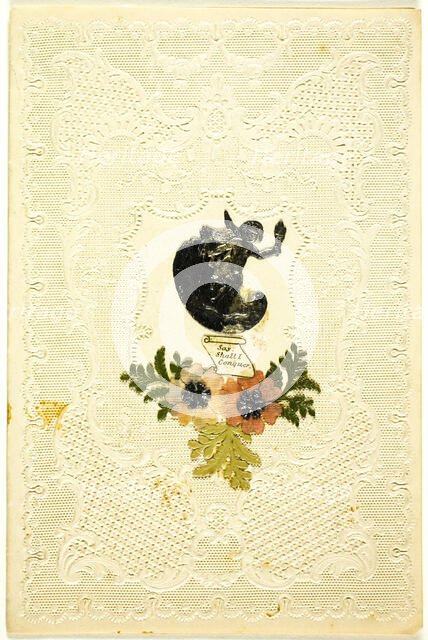 Say Shall I Conquer (valentine), c. 1840. Creator: Unknown.
