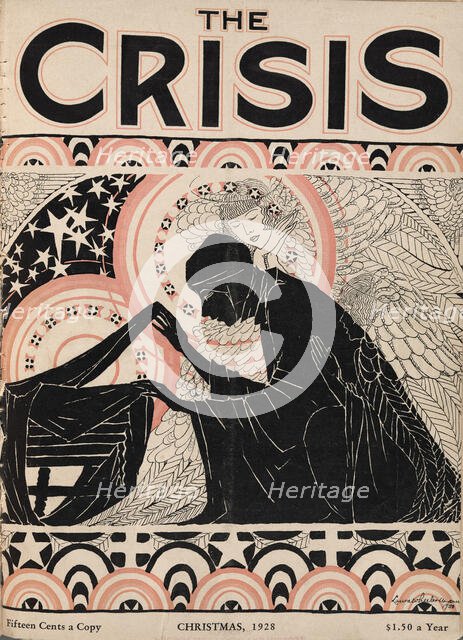The Crisis: a record of the darker races , December 1928 [Cover]. Creator: Laura Wheeler Waring.