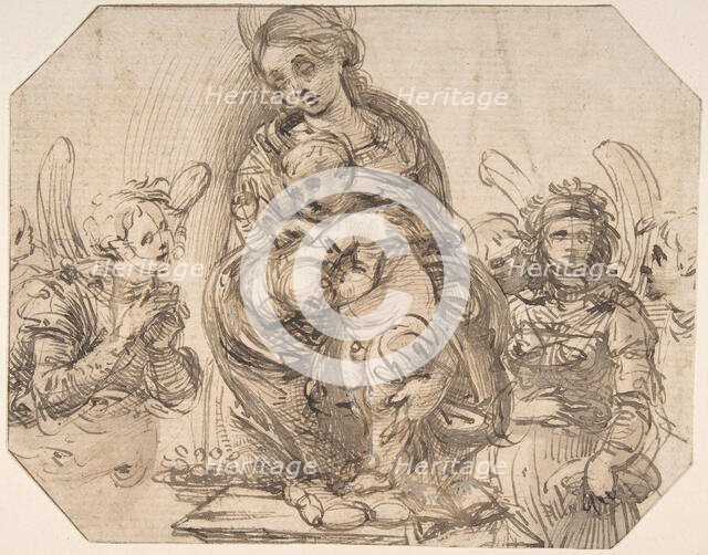 Virgin and Child Attended by Angels, 1457/58-1504. Creator: Attributed to Filippino Lippi.