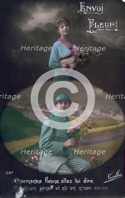 French WWI postcard, 1914-1918. Artist: Unknown