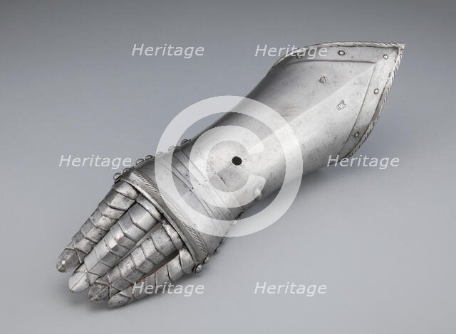 Fingered Gauntlet for the Left Hand, Nuremberg, c. 1575/1600. Creator: Unknown.