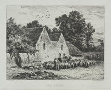 A Farmhouse. Creator: Charles-Émile Jacque (French, 1813-1894).