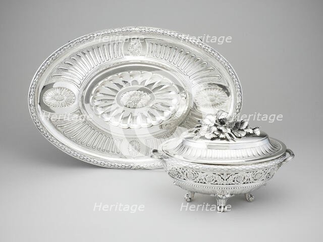 Sauce Tureen, Liner and Stand, Vienna, 1781/82. Creator: Joseph Ignaz Würth.