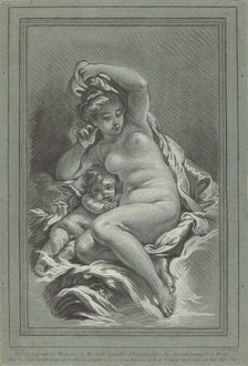 Venus and Cupid on a Dolphin, 1767. Creators: Louis Marin Bonnet, Juste-François Boucher.