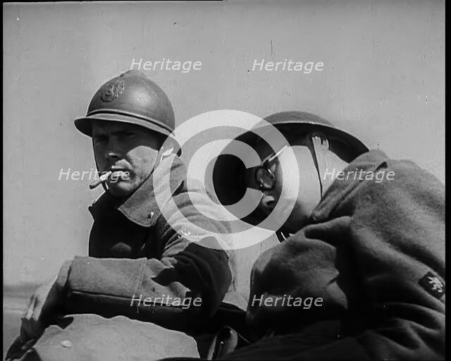 French Soldier Sleeping in a Cart, 1940. Creator: British Pathe Ltd.
