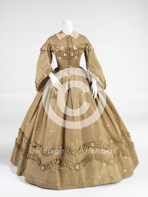 Afternoon dress, American, ca. 1862. Creator: Unknown.
