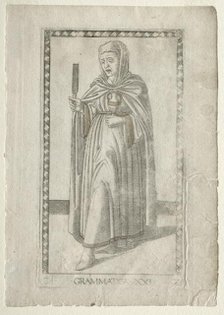 Grammar (from the Tarocchi, series C: Liberal Arts, #21), before 1467. Creator: Master of the E-Series Tarocchi (Italian, 15th century).