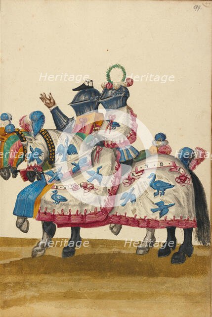 Two Men in Armor for a Tournament Contest, about 1560-1570. Creator: Unknown.