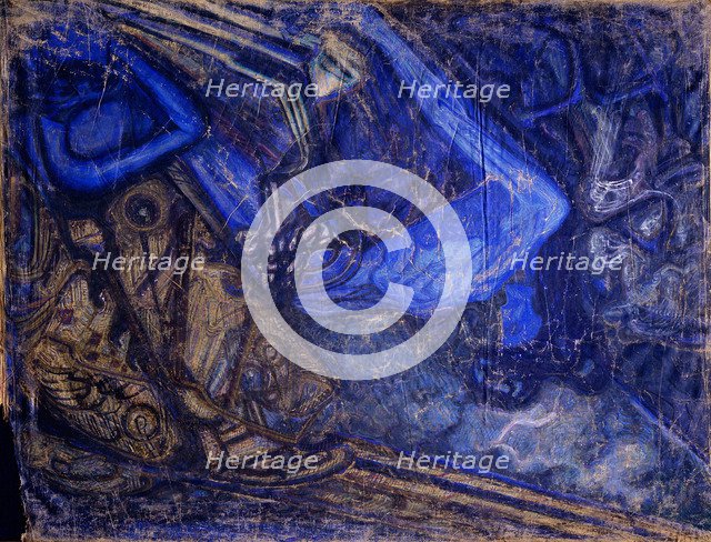 Mourning the Death of Michail Vrubel, 1910-1911. Artist: Denisov, Vasily Ivanovich (1862-1921)