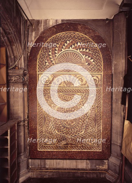 Roman mosaic floor from Bucklersbury, London, (1870). Artist: Unknown