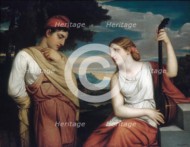 The Greek Lovers, 1846. Creator: Henry Peters Gray.