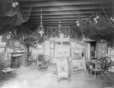 Parker Mann's studio, between c1890 and c1910. Creator: Frances Benjamin Johnston.