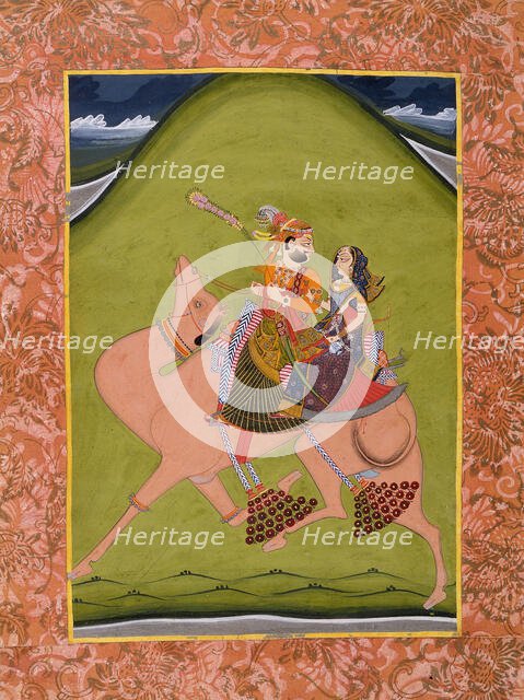 Dhola and Maru on a Camel, c1830. Creator: Unknown.