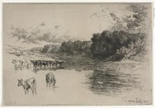 A Lancashire River, 1881. Creator: Francis Seymour Haden (British, 1818-1910).