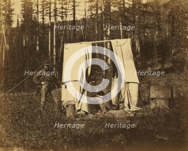 Observatory tent, N A [ie, North American] Boundary Commission, 1861. Creator: Unknown.