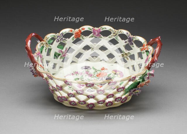 Basket, Worcester, c. 1770. Creator: Royal Worcester.