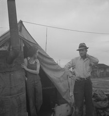 From Wyoming and Missouri eight years...working in lemons..., near Strathmore, CA, 1939. Creator: Dorothea Lange.