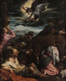 The Annunciation to the Shepherds, 1559-1560. Creator: Bassano, Jacopo, il vecchio (ca. 1510-1592).