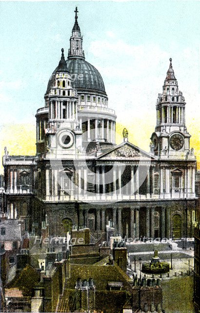 St Paul's Cathedral, London, 20th Century. Artist: Unknown