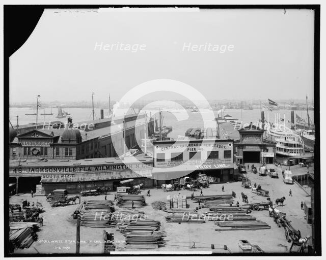 White Star Line piers, New York, c1905. Creator: Unknown.