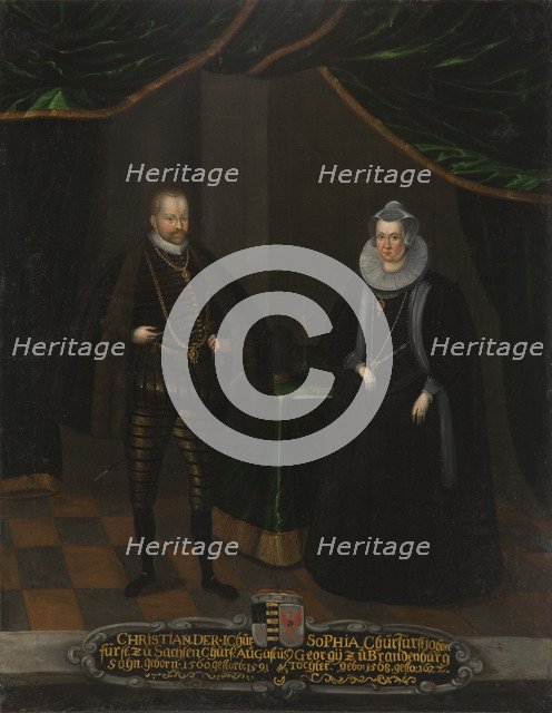 Portrait of Christian I (1568-1622), Elector of Saxony and Sophie of Brandenburg (1568-1622), Electr