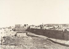 Jérusalem, Forteresse de Sion, 1854. Creator: Auguste Salzmann.
