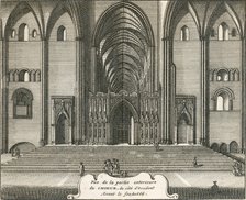 Choir of Old St Paul's Cathedral, City of London, 1707. Artist: Unknown.