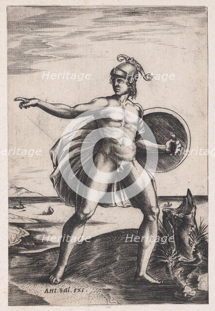 A Warrior, ca. 1514-36. Creator: Agostino Veneziano.