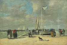 On the Jetty, c. 1869/1870. Creator: Eugene Louis Boudin.