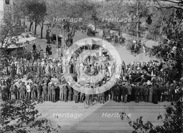 Schley, Winfield Scott, Rear Admiral, U.S.N. - Funeral, St. John's Church. Procession, 1911. Creator: Harris & Ewing.