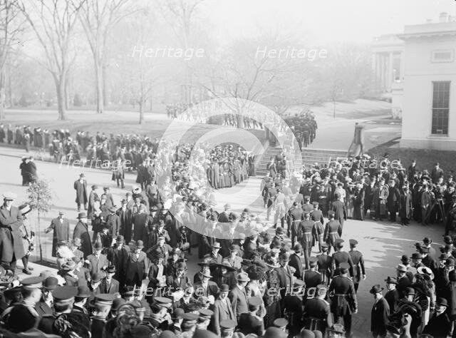New Year's Reception at White House - General View; Army And Navy Officers, 1912. Creator: Harris & Ewing.