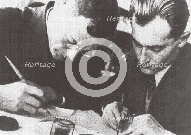 Writers Ilya Ilf and Yevgeny Petrov, 1932.