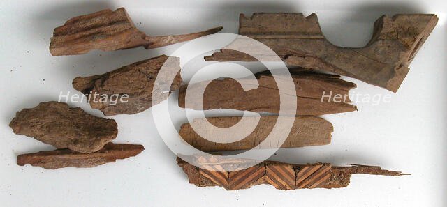 Wood Fragments, Coptic, 4th-7th century. Creator: Unknown.