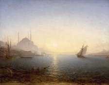 Constantinople, Sainte-Sophie au soleil levant, between 1870 and 1890. Creator: Felix Francois Georges Philibert Ziem.