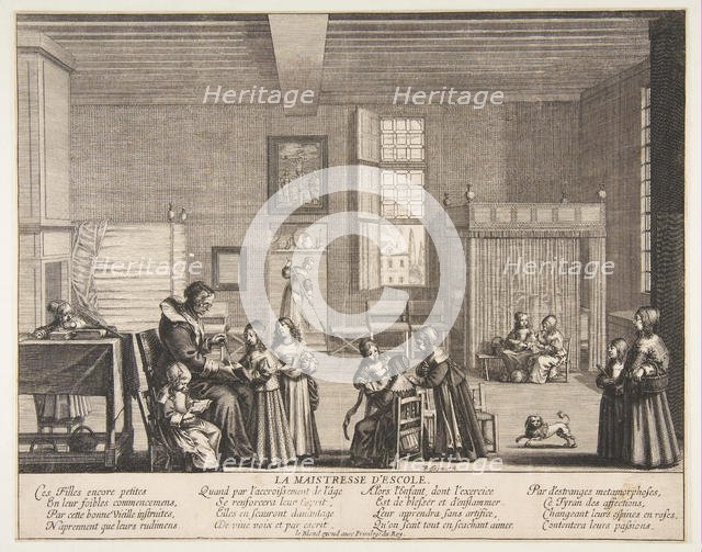 The School Mistress, ca. 1638. Creator: Abraham Bosse.