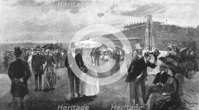 ''The Australian Derby: The Race for the Melbourne Cup; The Lawn', 1888. Creator: Unknown.