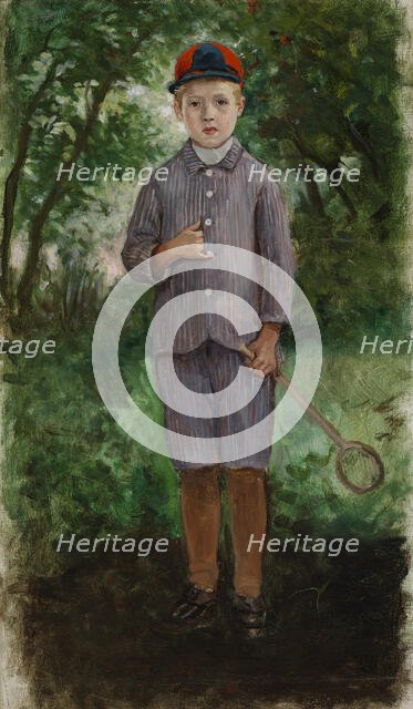 Boy, exercise, 1868. Creator: Adolf von Becker.