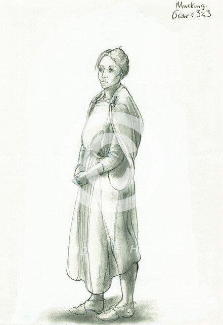 Anglo-Saxon woman, c5th-10th century, (c1990-2010) Artist: Judith Dobie.