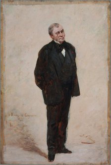 Portrait d'Émile de Girardin (1806-1881), publiciste et homme politique, 1877. Creator: Georges Jules Victor Clairin.