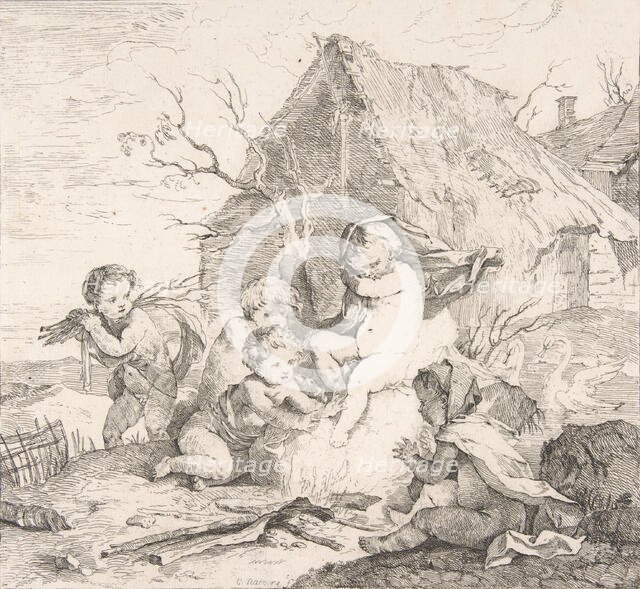 L'Hiver, from the Four Seasons, 1735. Creator: Charles-Joseph Natoire.