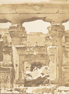 Temple de Kalabcheh - Entre colonnement médial du Pronaos, April 8, 1850. Creator: Maxime du Camp.