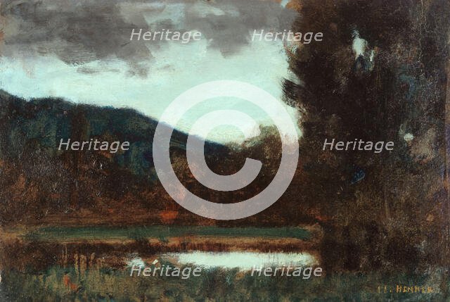 Paysage d'Alsace, crépuscule, between 1879 and 1888. Creator: Jean Jacques Henner.