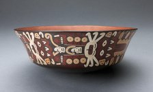 Bowl Depicting Costumed Ritual Peformers in Horizontal Row, 180 B.C./A.D. 500. Creator: Unknown.