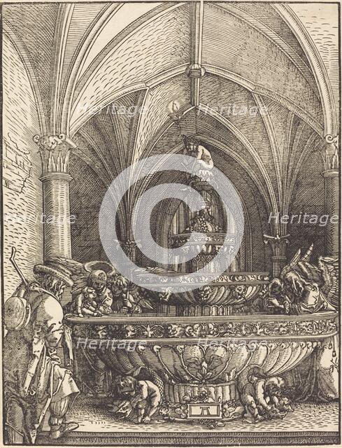 The Rest on the Flight into Egypt at a Fountain, c. 1512/1515. Creator: Albrecht Altdorfer.