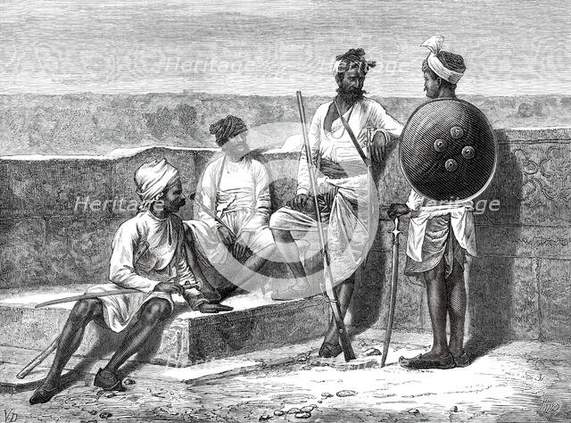Rajpoots in their ordinary attire, 1876. Creator: Unknown.